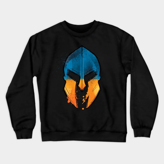 Helmet ukranian Crewneck Sweatshirt by Christyn Evans